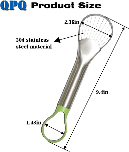QPQ 2-in-1 Avocado Slicer & Pitter, Stainless Steel Kitchen Tool