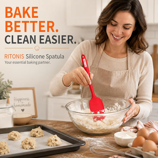 Silicone Spatula Set, 5-Piece Heat Resistant Scraper Tools