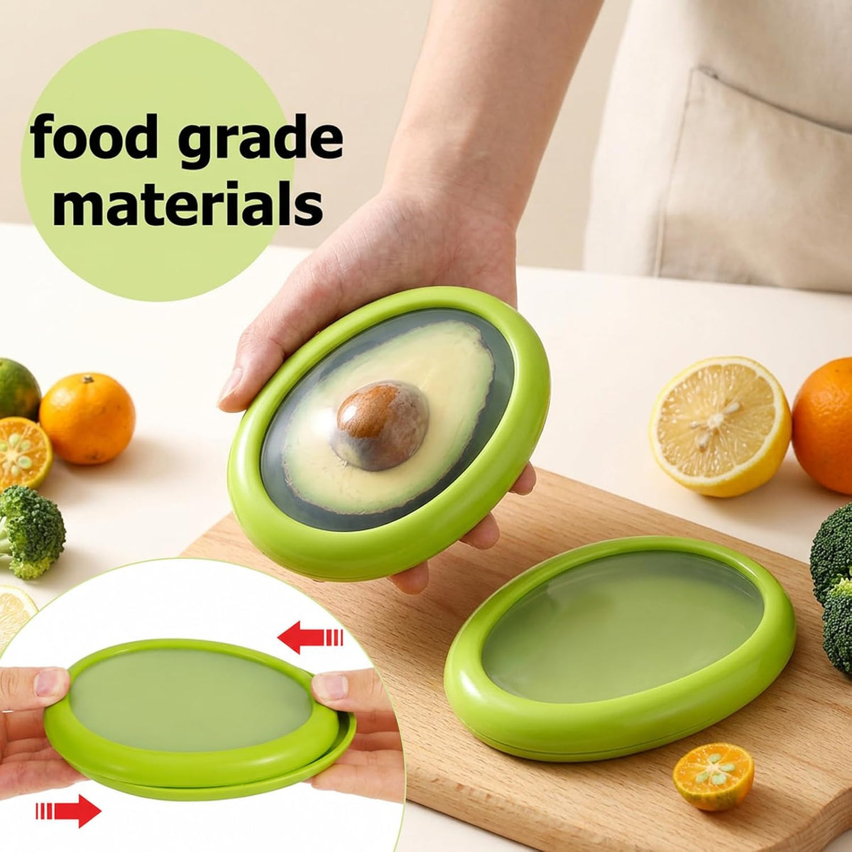 3PCS Avocado Slicer Set, 3-in-1 Avocado Tool for Easy Slicing and Pitting, Stainless Steel Avocado Cutter with Long Handle, Durable Kitchen Gadget for Avocado Preparation and Avocado Saver