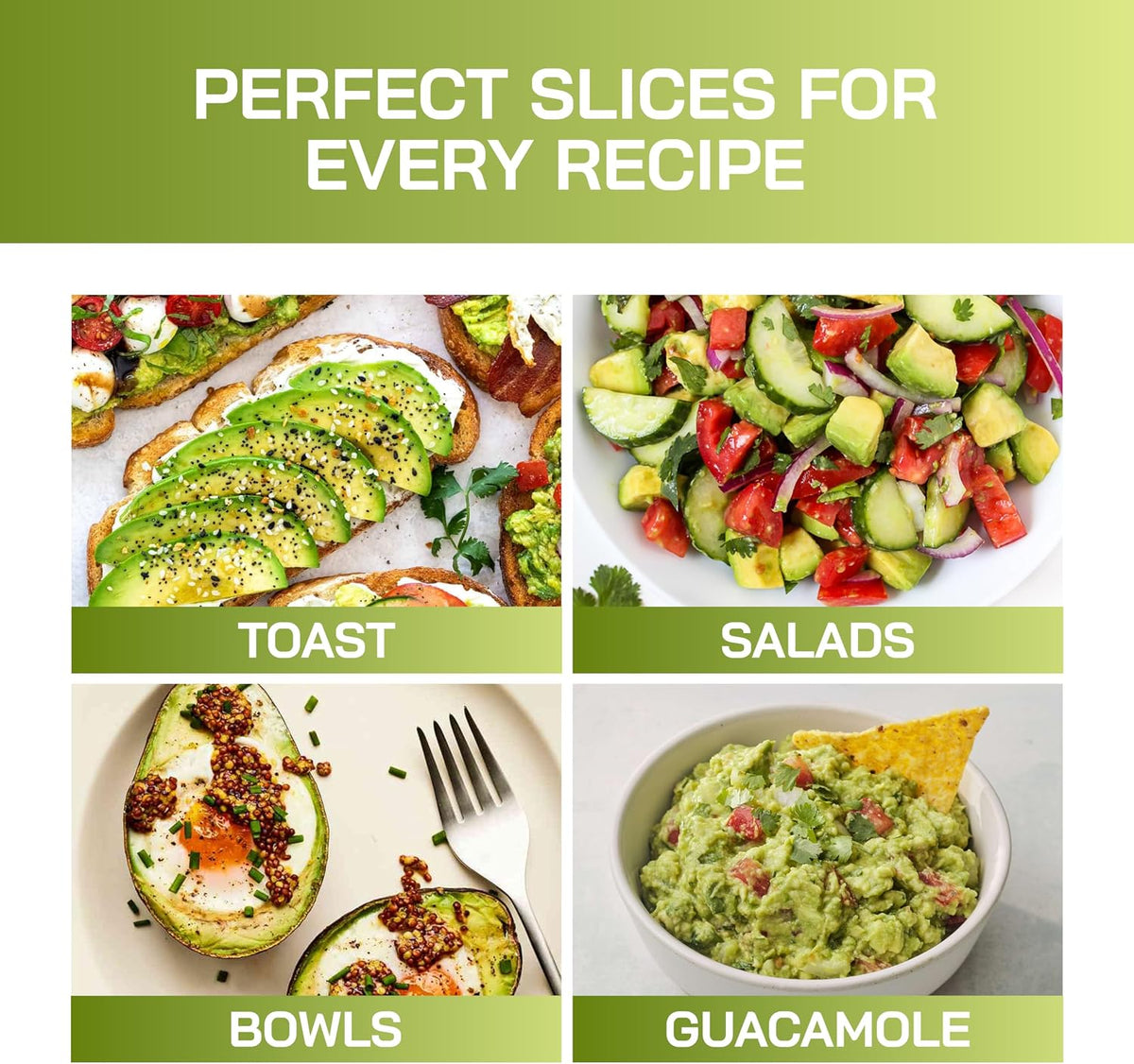 3 in One Avocado Slicer with Food Grade BPA Free Plastic and Stainless-Steel Pitter - Multipurpose Ergonomic Kitchen Gadget for Hassle-Free Preparation - Dishwasher Safe - Pack of 2