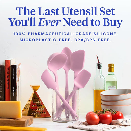 GIR: 5-Piece Silicone Essentials Kitchen Utensils Set – Rose