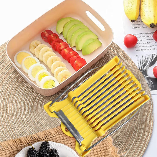 Multipurpose Luncheon Meat Slicer Egg Slicer Cuts 10 Slices for Eggs, Hams, Avocados, Bananas, Onions, Soft Food and Fruits(2PCS)