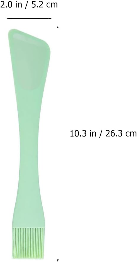 Hemoton Silicone Spatula with Brush 2-in-1 Baking Scraper for Spreading Jam Jelly Mayonnaise Mixing Batter Cooking and Dessert Making Easy to Clean Kitchen Utensil 10.35 in