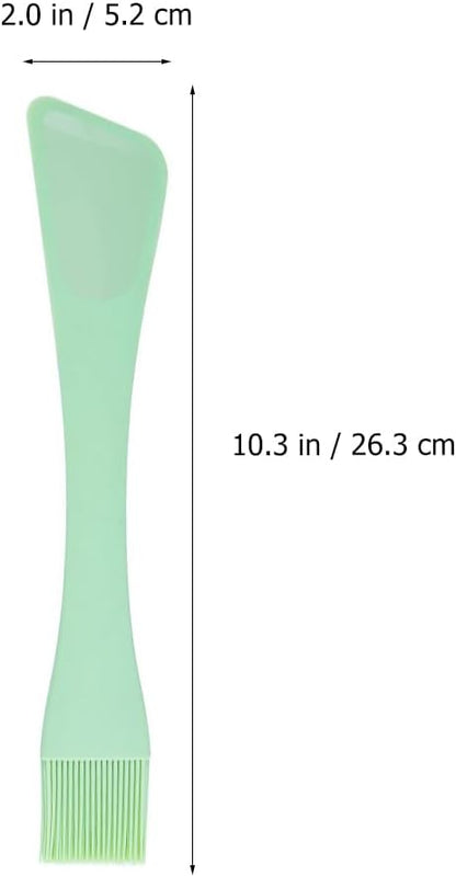 Hemoton Silicone Spatula with Brush 2-in-1 Baking Scraper for Spreading Jam Jelly Mayonnaise Mixing Batter Cooking and Dessert Making Easy to Clean Kitchen Utensil 10.35 in