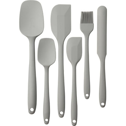 6 Pieces Silicone Spatula Set, Food Grade Rubber Spatula with Ergonomic Grip, Rubber Spatulas Silicone Heat Resistant Spatula Set for Kitchen Use, BPA Free Dishwasher Safe, Blue