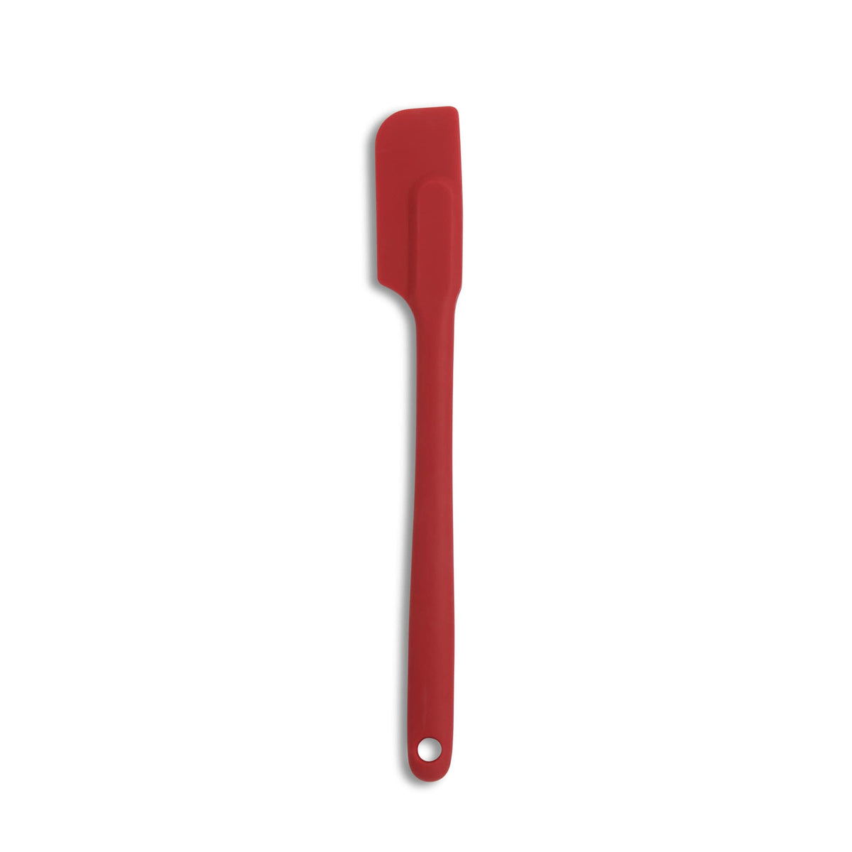 Mrs. Anderson’s Baking Silicone Spoon-Shaped Spatula, Flexible And Nonstick, One-Piece Design, Red, For Mixing, Folding, Scraping, Baking, And Cooking