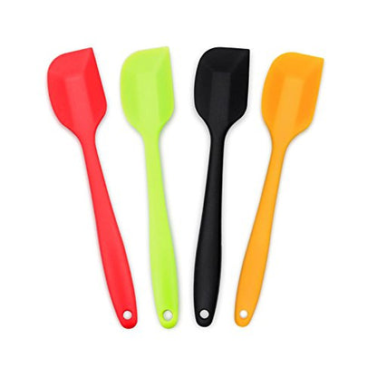 Silicone Spatula 4-piece Set,Heat-Resistant Spatulas,Non-stick Rubber Spatulas with Stainless Steel Core
