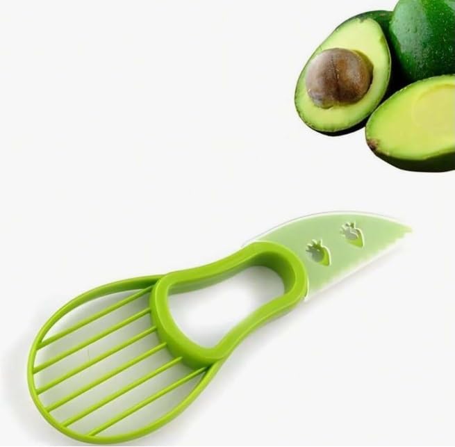 Avocado Cutter Tool, 2 Piece Multifunctional, 3-in-1 Avocado Slicer, Kitchen Gadget, Perfect for Mashing Avocados, Enucleation and Making Guacamole, PP Material