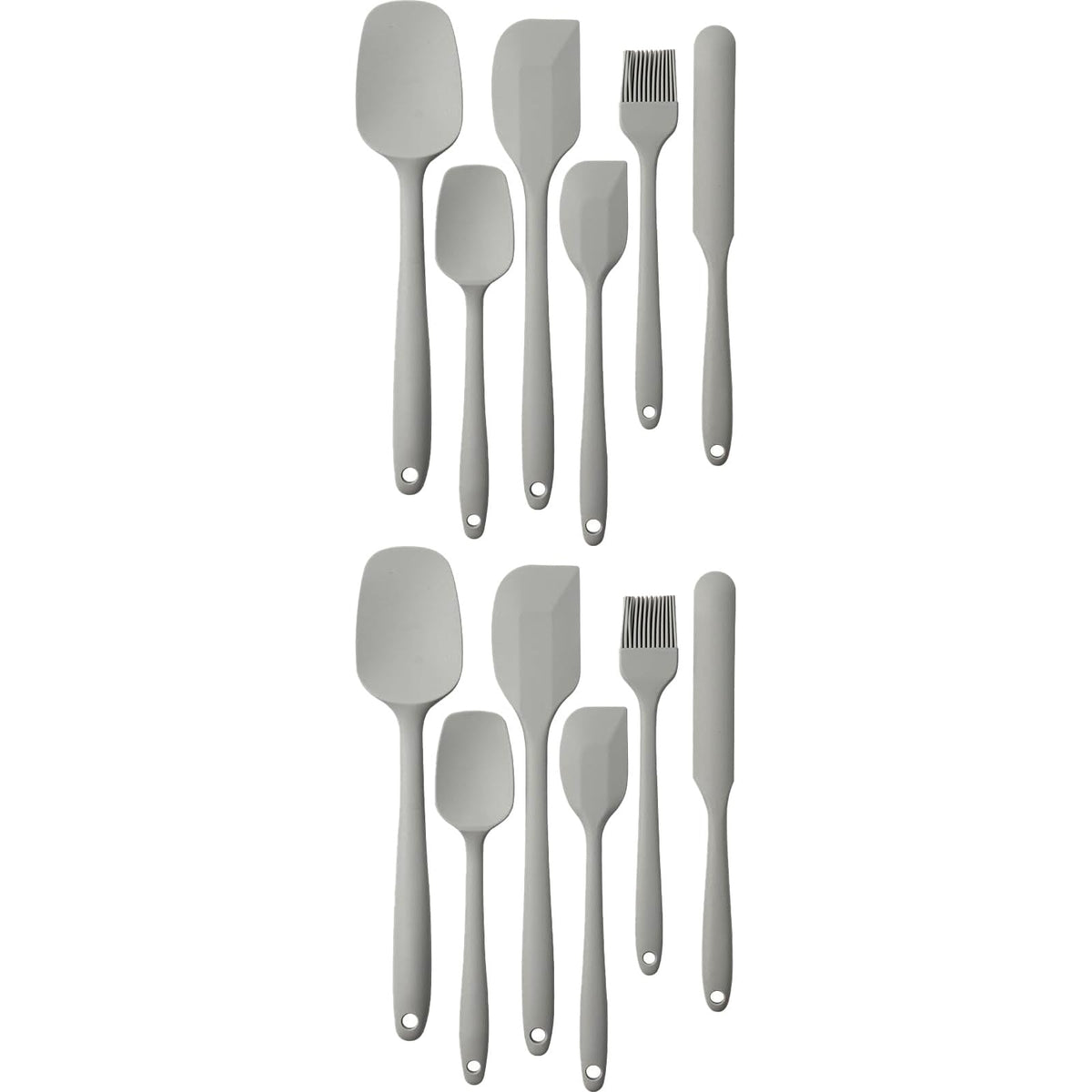 6 Pieces Silicone Spatula Set, Food Grade Rubber Spatula with Ergonomic Grip, Rubber Spatulas Silicone Heat Resistant Spatula Set for Kitchen Use, BPA Free Dishwasher Safe, Blue