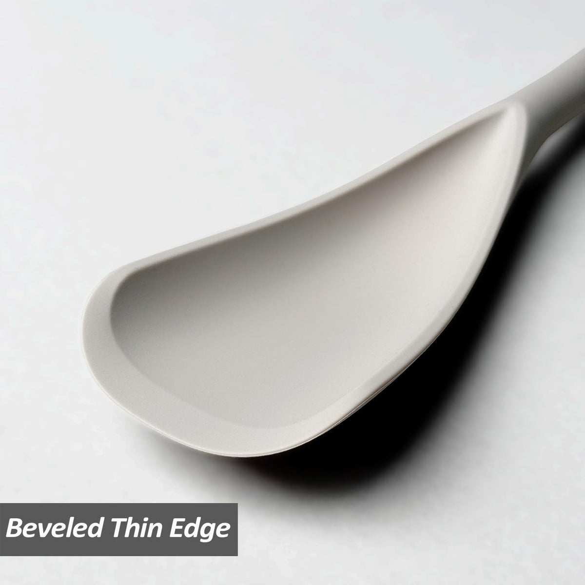 Silicone Cooking Spoon Spatula For Non-stick Cookware,12.6" Khaki