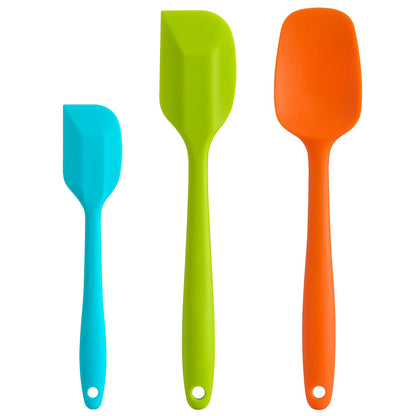 Silicone Spatula Set - Rubber Spatula - 600°F Heat Resistant Baking Spoon & Spatulas (Pink)