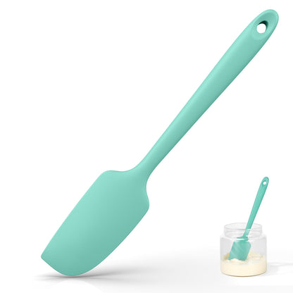 U-Taste Small Mini Silicone Spatula, 9in Rubber Jar Bowl Scraper, Aqua Sky