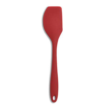 Mrs. Anderson’s Baking Silicone Spoon-Shaped Spatula, Flexible And Nonstick, One-Piece Design, Red, For Mixing, Folding, Scraping, Baking, And Cooking