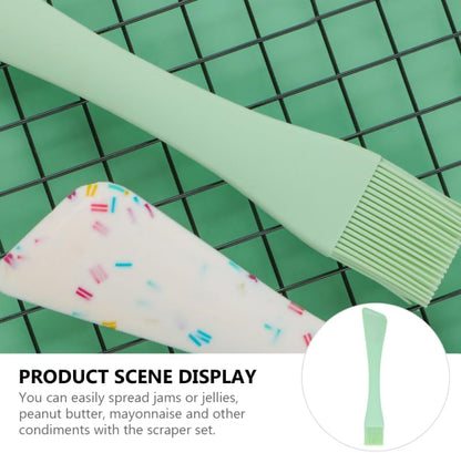 Hemoton Silicone Spatula with Brush 2-in-1 Baking Scraper for Spreading Jam Jelly Mayonnaise Mixing Batter Cooking and Dessert Making Easy to Clean Kitchen Utensil 10.35 in