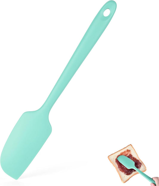 Doosu Silicone Small Spatula, 600°F Heat Resistant Mini Scraper (Aqua Sky)