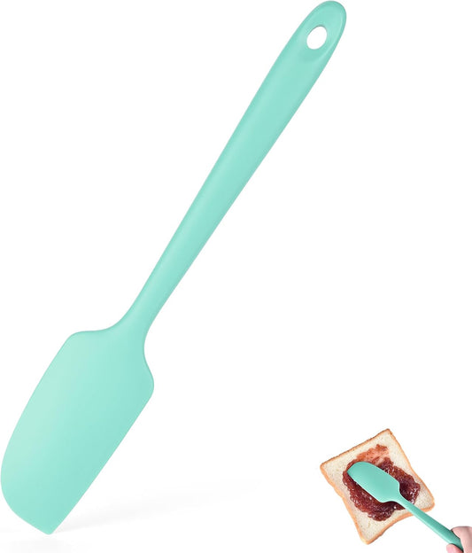 Doosu Silicone Small Spatula, 600°F Heat Resistant Mini Scraper (Aqua Sky)