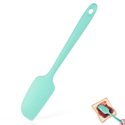 Doosu Silicone Small Spatula, 600°F Heat Resistant Mini Scraper (Aqua Sky)