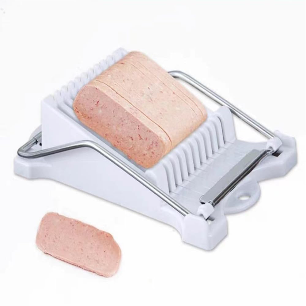 Luncheon Meat Slicer,Egg Cutter,Multi-Purpose Kitchen Tool for Bananas, Avocados, Soft Fruits,Vegetables Dishwasher Safe, Rust-Resistant Food Prep Accessories (Only Suits Soft Cheese,No Bony Foods)