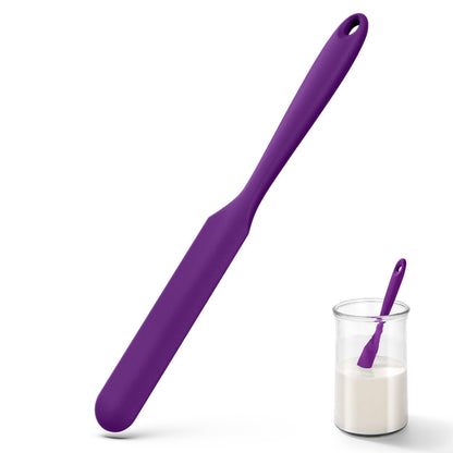 U-Taste Skinny Silicone Jar Spatula Scraper, 10in Sourdough Tool, Black
