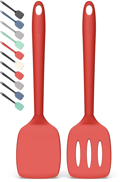 Coukre 2 Pack Silicone Spatula Set,High Heat Resistant, BPA-Free