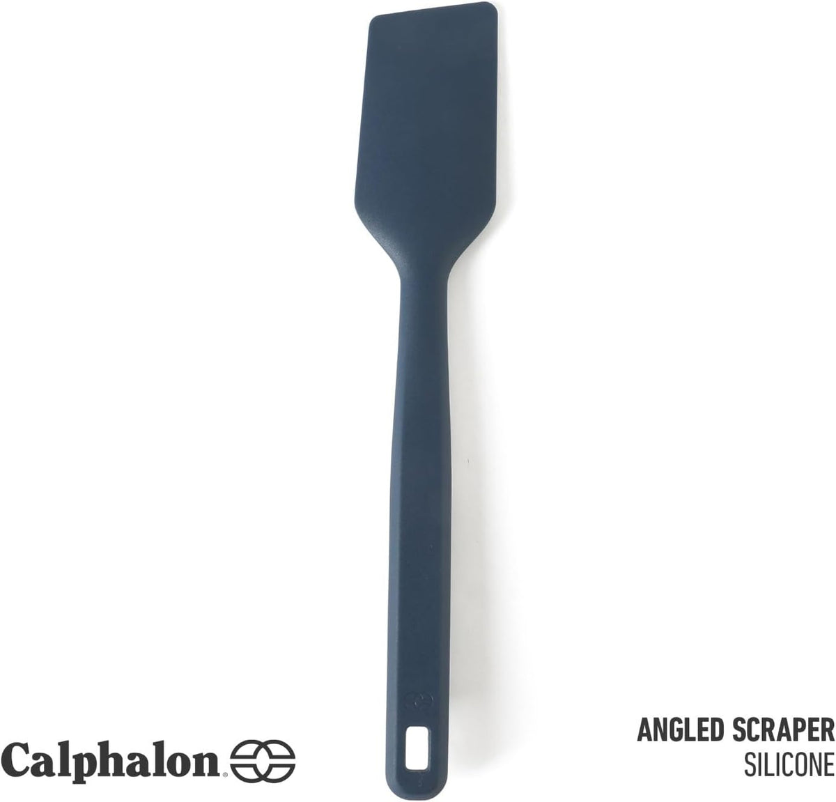 Calphalon Prime Silicone Scraper, Flexible Kitchen Scraper Spatula for Baking, Mixing & Nonstick Cookware, Heat-Resistant Durable Scraping Tool with Ergonomic Handle, Navy