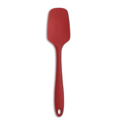 Mrs. Anderson’s Baking Silicone Spoon-Shaped Spatula, Flexible And Nonstick, One-Piece Design, Red, For Mixing, Folding, Scraping, Baking, And Cooking