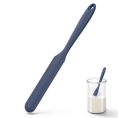 U-Taste Skinny Silicone Jar Spatula Scraper, 10in Sourdough Tool, Black
