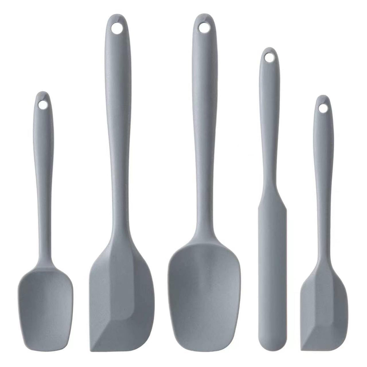 Silicone Spatula Set,5 Piece Food Grade Rubber Spatulas,Multicolor