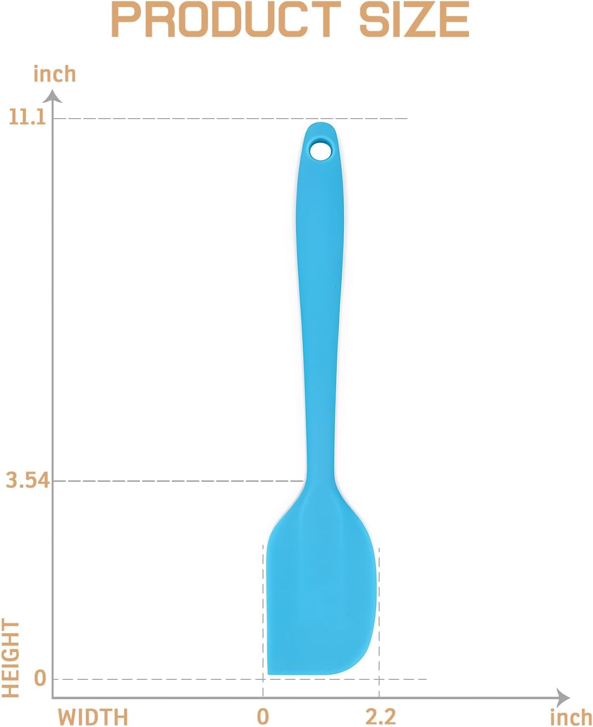 Silicone Spatula, 11 inch Large Rubber Spatula Heat Resistant Seamless One Piece Design Non-Stick Flexible Silicone Scraper for Cooking, Baking, Mixing Tool (4-Piece)