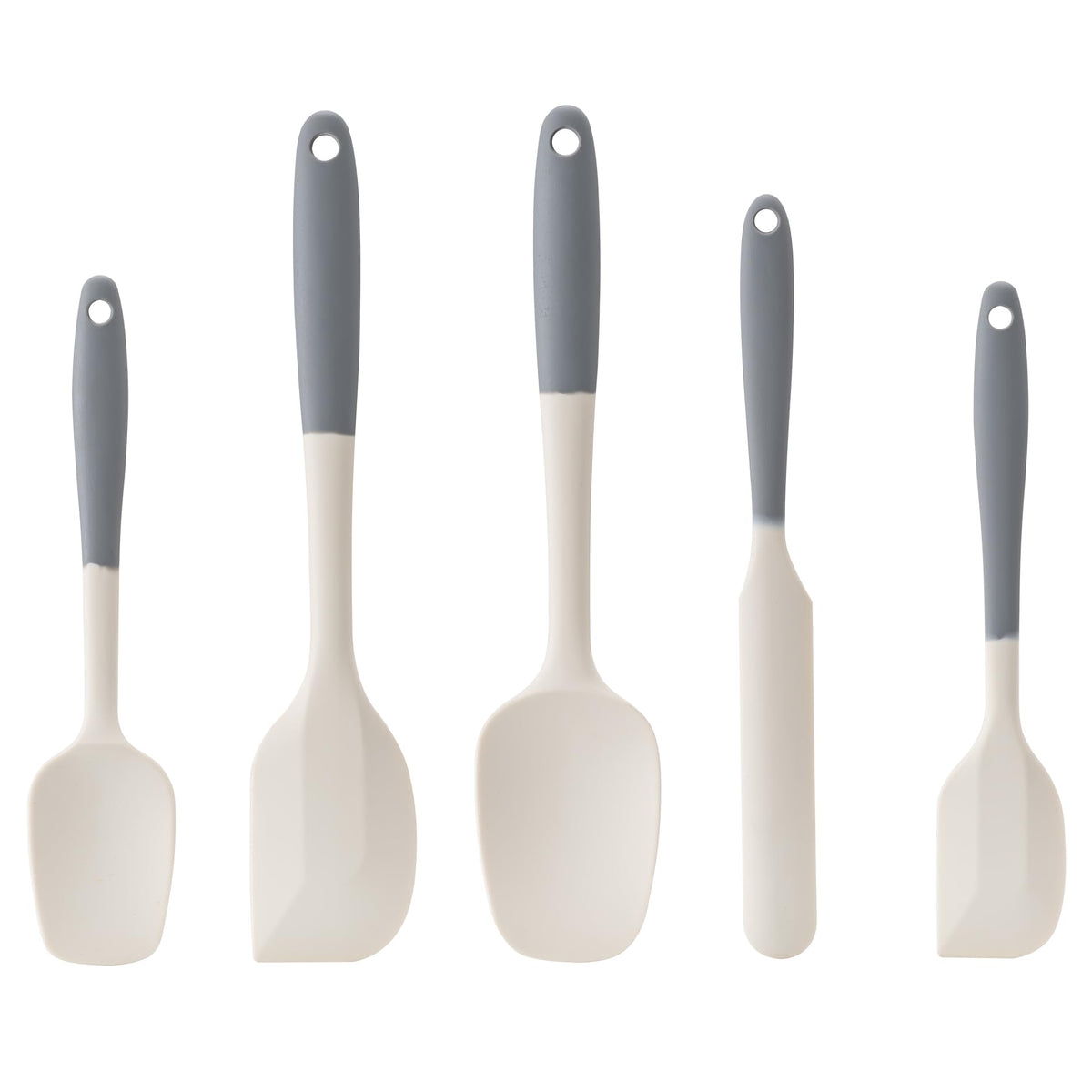Silicone Spatula Set,5 Piece Food Grade Rubber Spatulas,Multicolor