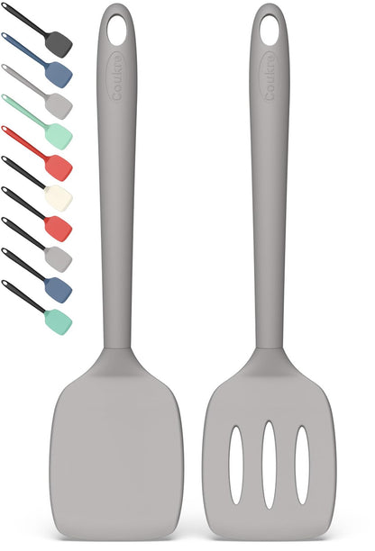 Coukre 2 Pack Silicone Spatula Set,High Heat Resistant, BPA-Free