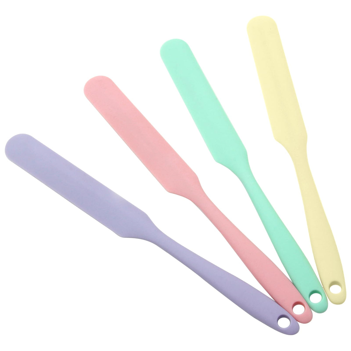 4 Pcs Silicone Jar Spatula, Small Scraper Skinny Spreader for Jars