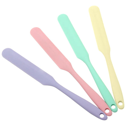 4 Pcs Silicone Jar Spatula, Small Scraper Skinny Spreader for Jars