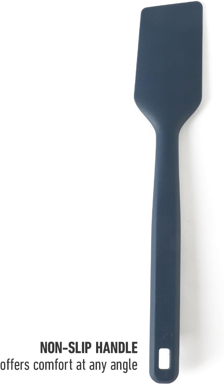 Calphalon Prime Silicone Scraper, Flexible Kitchen Scraper Spatula for Baking, Mixing & Nonstick Cookware, Heat-Resistant Durable Scraping Tool with Ergonomic Handle, Navy