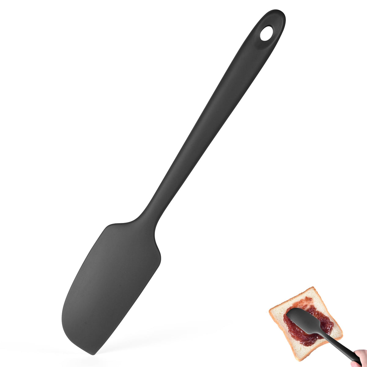 Doosu Silicone Small Spatula, 600°F Heat Resistant Mini Scraper (Aqua Sky)