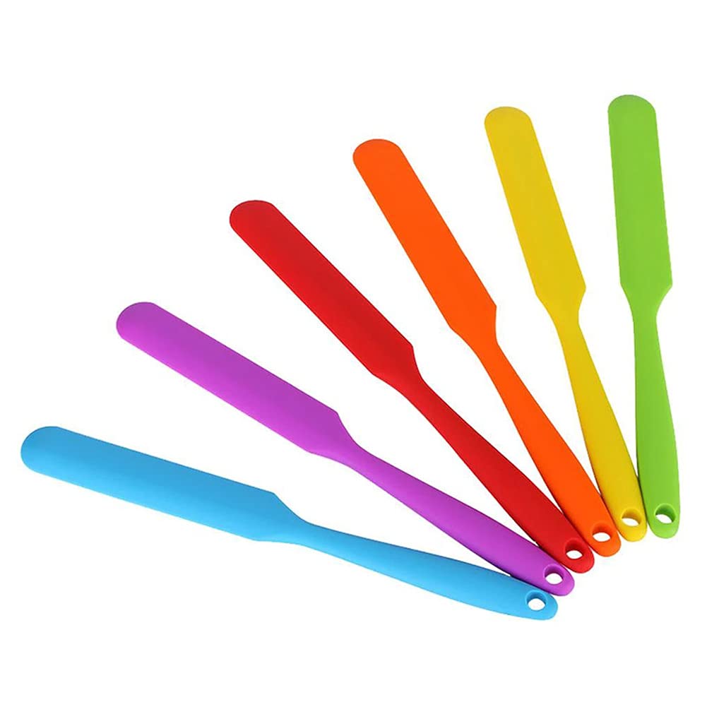 4 Pcs Silicone Jar Spatula, Small Scraper Skinny Spreader for Jars