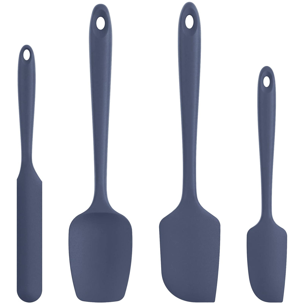 U-Taste Silicone Spatula Set 600°F High Heat Resistant, 4-Pcs, Multicolor
