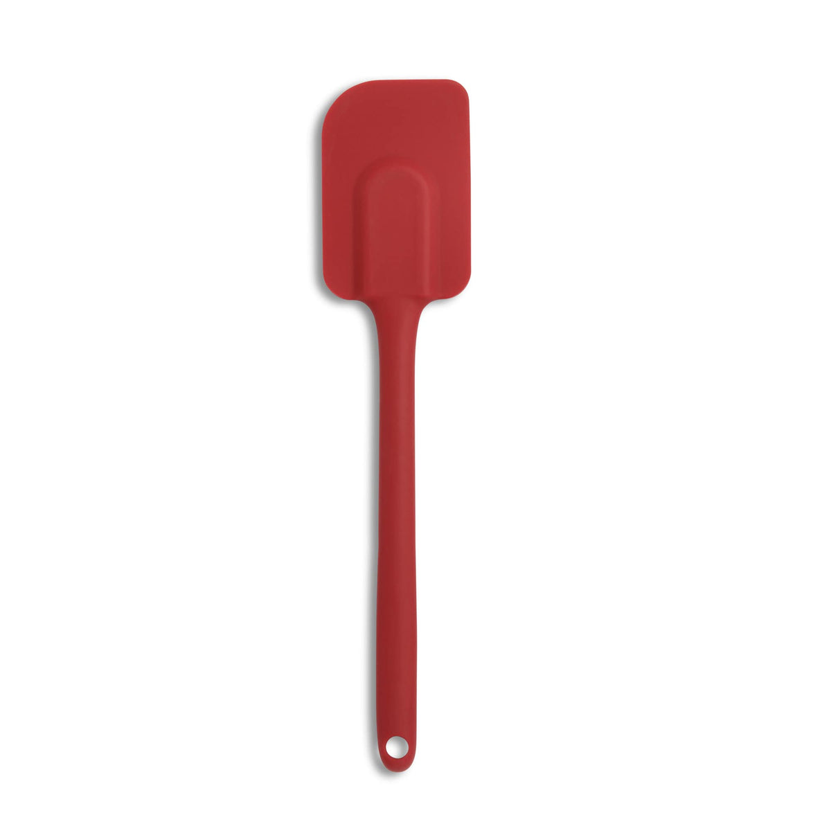Mrs. Anderson’s Baking Silicone Spoon-Shaped Spatula, Flexible And Nonstick, One-Piece Design, Red, For Mixing, Folding, Scraping, Baking, And Cooking