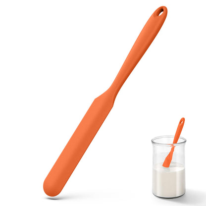 U-Taste Skinny Silicone Jar Spatula Scraper, 10in Sourdough Tool, Black