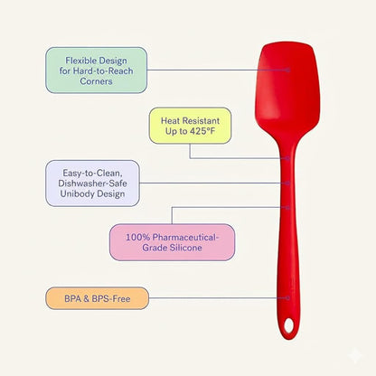GIR: Get It Right Silicone Spatula Spoonula, Non-toxic Cooking Utensils for Nonstick Cookware, Cooking and Baking - Skinny- 11IN - Slate