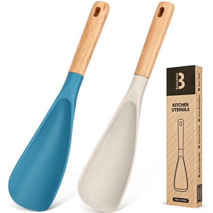 Badiano Silicone Cooking Spoon for Nonstick Cookwares, Multi-function,11.4"