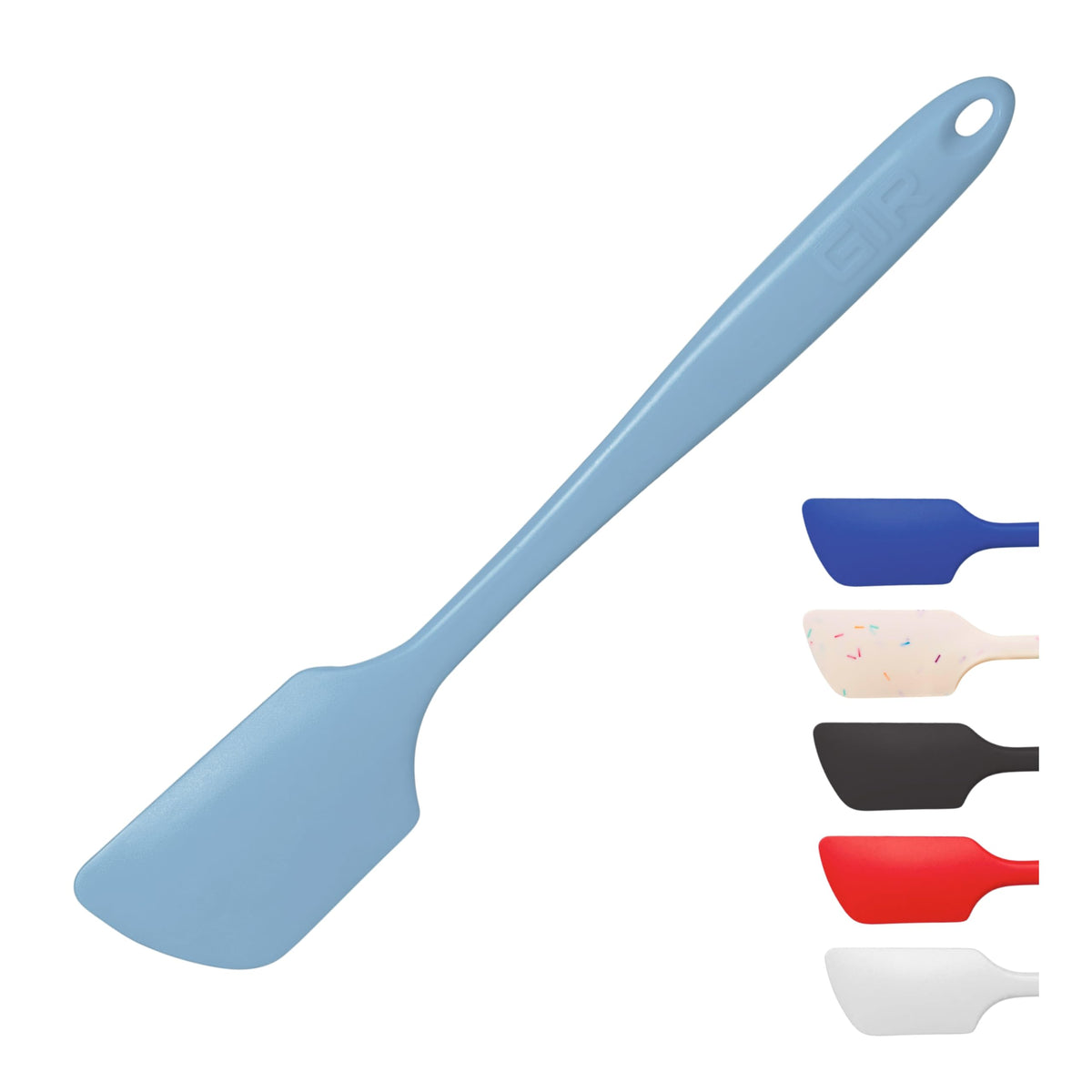GIR: Get It Right Silicone Spatula Spoonula, Non-toxic Cooking Utensils for Nonstick Cookware, Cooking and Baking - Skinny- 11IN - Slate