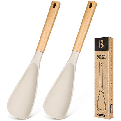 Badiano Silicone Cooking Spoon for Nonstick Cookwares, Multi-function,11.4"