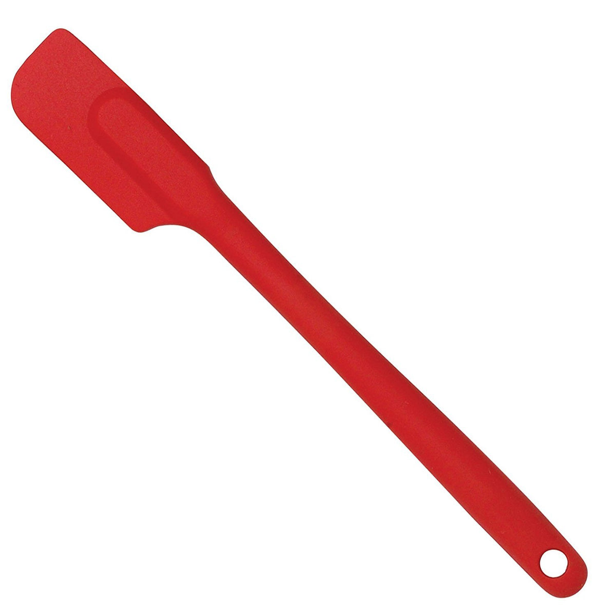 Mrs. Anderson’s Baking Silicone Spoon-Shaped Spatula, Flexible And Nonstick, One-Piece Design, Red, For Mixing, Folding, Scraping, Baking, And Cooking