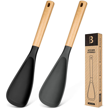 Badiano Silicone Cooking Spoon for Nonstick Cookwares, Multi-function,11.4"