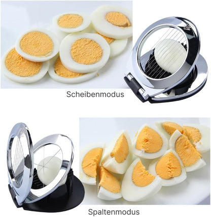 Multi Function Stainless Steel Egg Slicer for Hard Boiled Eggs