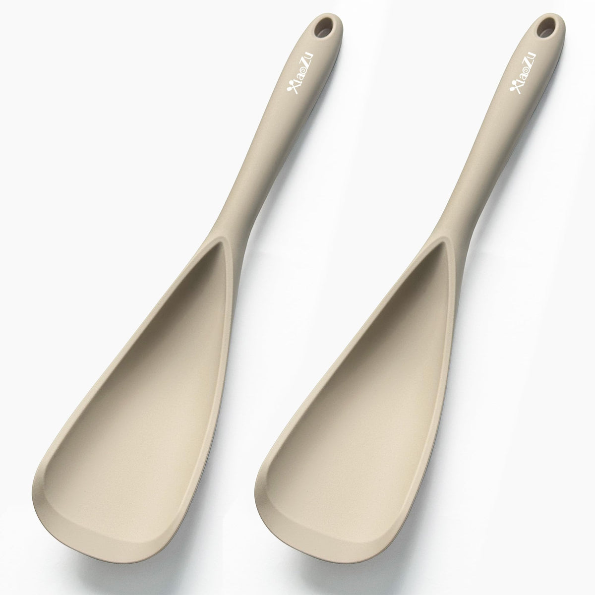 Silicone Cooking Spoon Spatula For Non-stick Cookware,12.6" Khaki