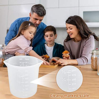 DanziX 3PCS Silicone Cups for Melting Chocolate, Silicone Chocolate Melting Cup Set with 100/250/350ml Capacity, Baking Tools for DIY Chocolate, Butter & Cream Mixing