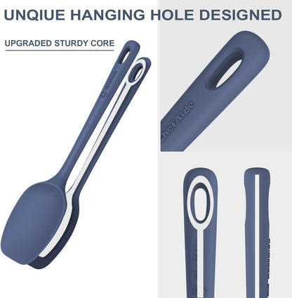 ChefAide 5 Pieces Silicone Spatulas Set, Heat Resistant Rubber Spatula