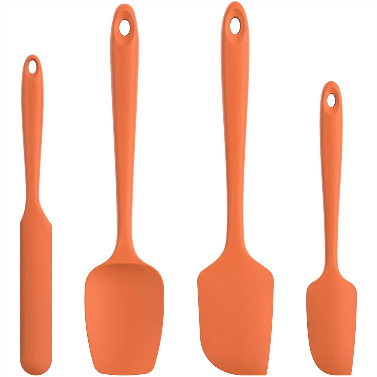 U-Taste Silicone Spatula Set 600°F High Heat Resistant, 4-Pcs, Multicolor